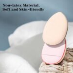 A collection of 40 mini triangle makeup puffs in various colors, ideal for precise foundation and powder application.