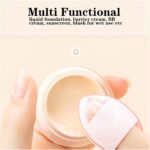 A collection of 40 mini triangle makeup puffs in various colors, ideal for precise foundation and powder application.
