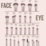 A comprehensive 44-piece professional brown makeup brush set, including brushes for foundation, eyes, and face.